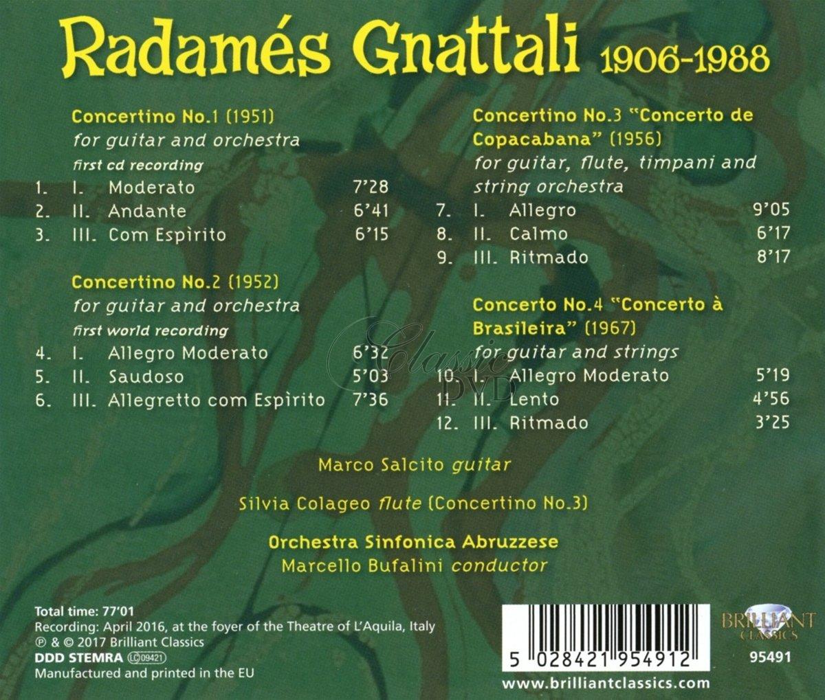 RAMADÉS GNATTALI: 4 Concertinos for Guitar and Orchestra (CD)