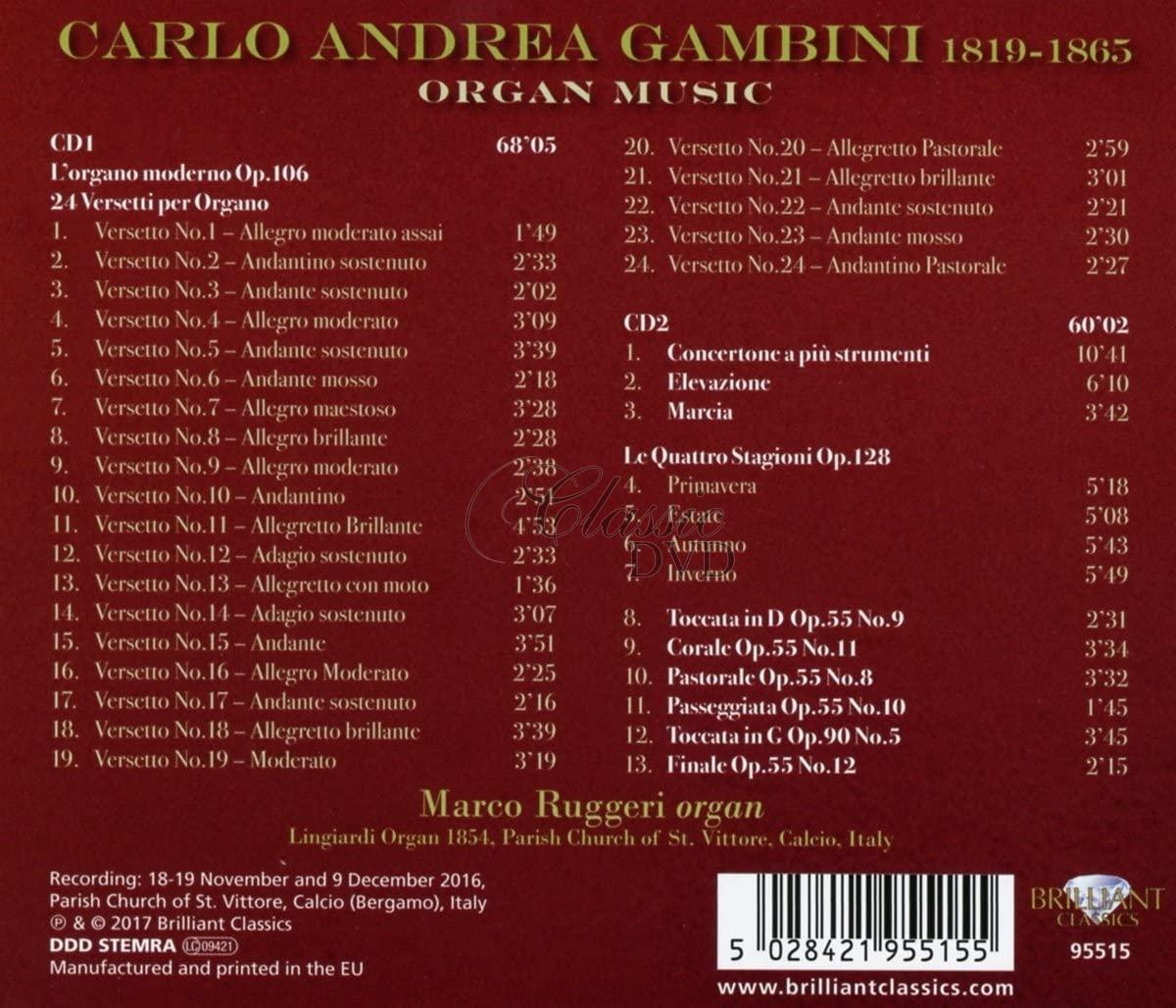CARLO ANDREA GAMBINI Organ Music Marco Ruggeri (2CD)