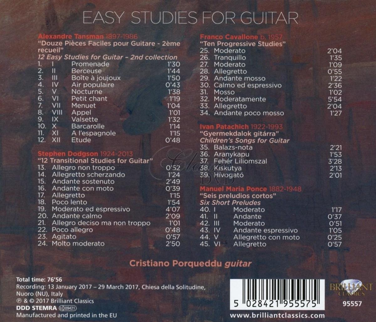 EASY STUDIES FOR GUITAR volume 2; Cristiano Porqueddu (CD)