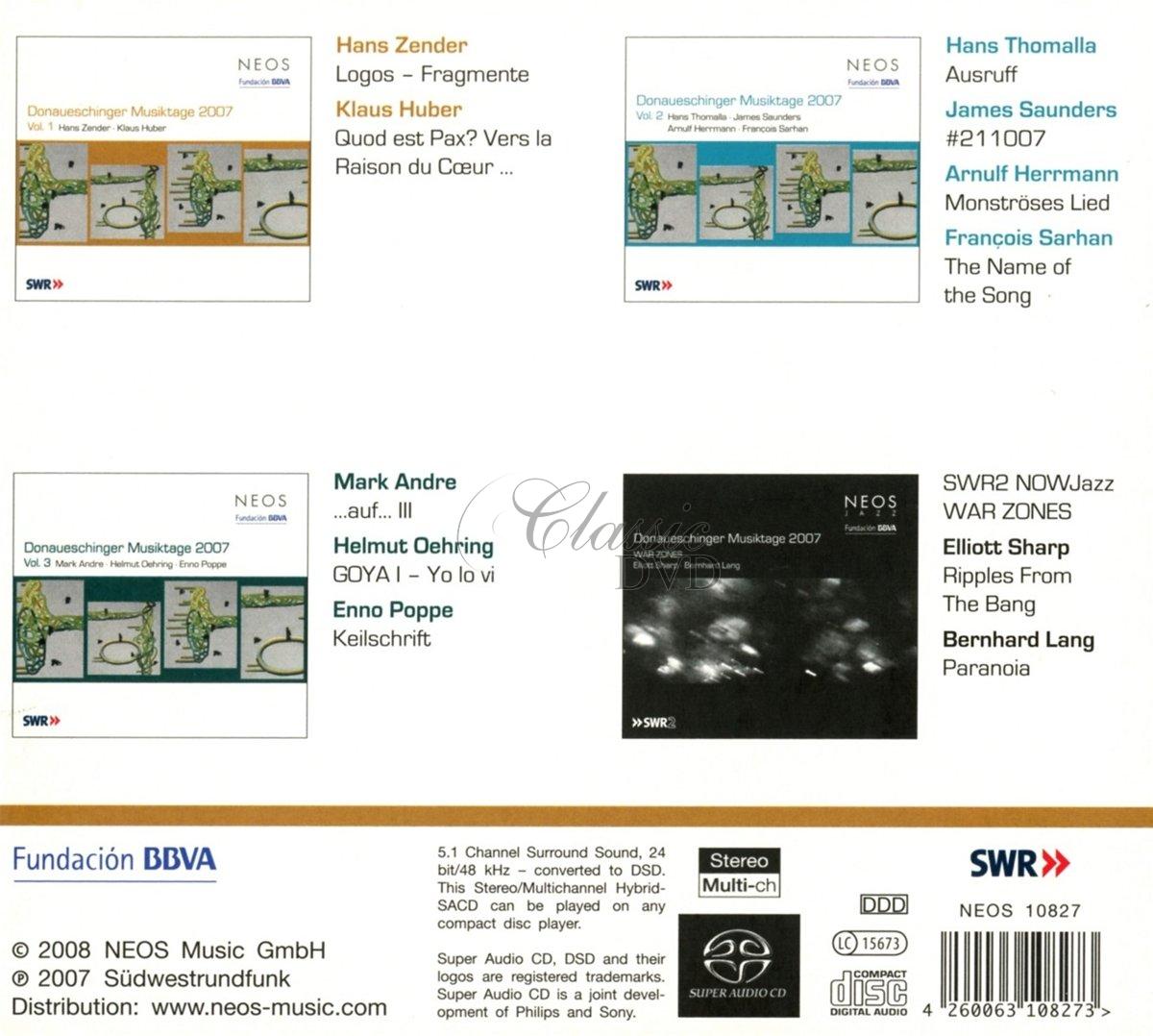 Donaueschinger Musiktage 2007 Vol. 1–3 & NOW Jazz (4SACD)