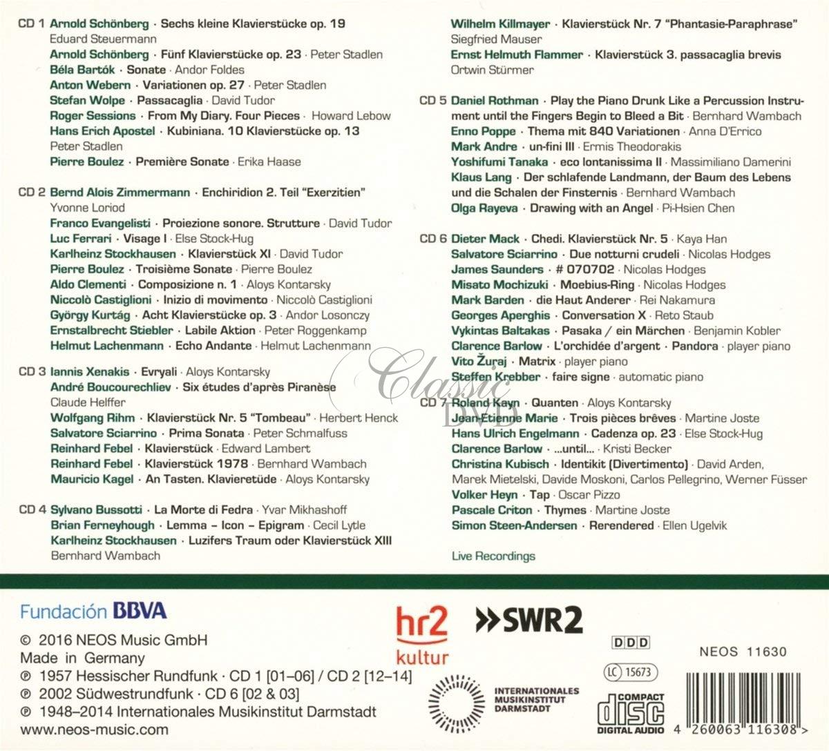 Darmstadt Aural Documents Box 4 - Pianists (7CD)