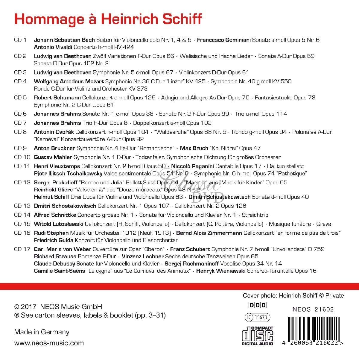 Heinrich Schiff - Hommage à Heinrich Schiff (17CD)