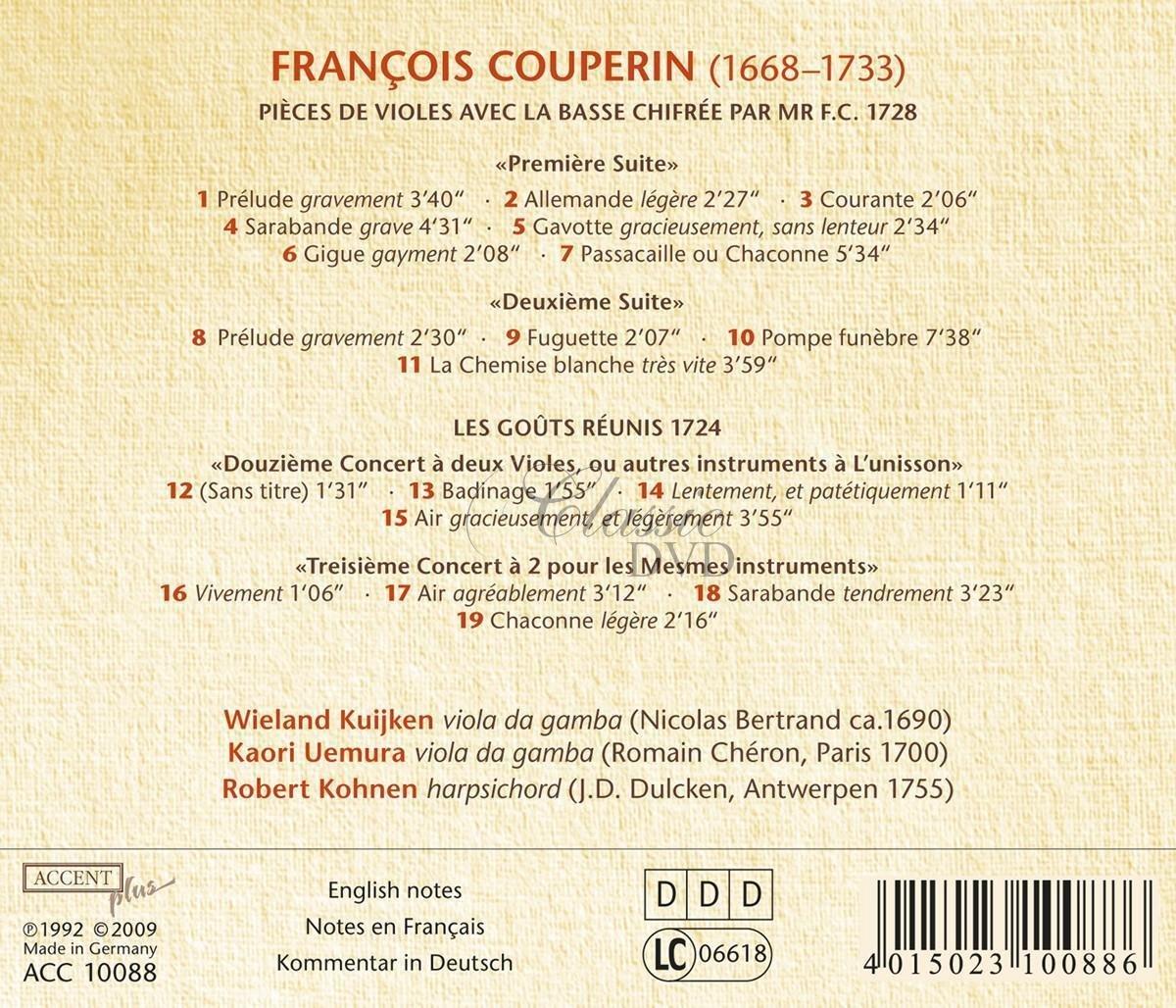 FRANCOIS COUPERIN Pieces de Violes (CD)