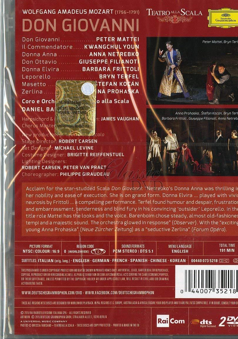 MOZART - Don Giovanni. Netrebko. Terfel. Teatro alla Scala, Daniel Barenboim (2DVD)