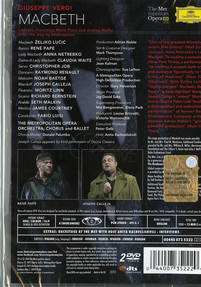 VERDI - Macbeth. Netrebko. Metropolitan Opera (2DVD)