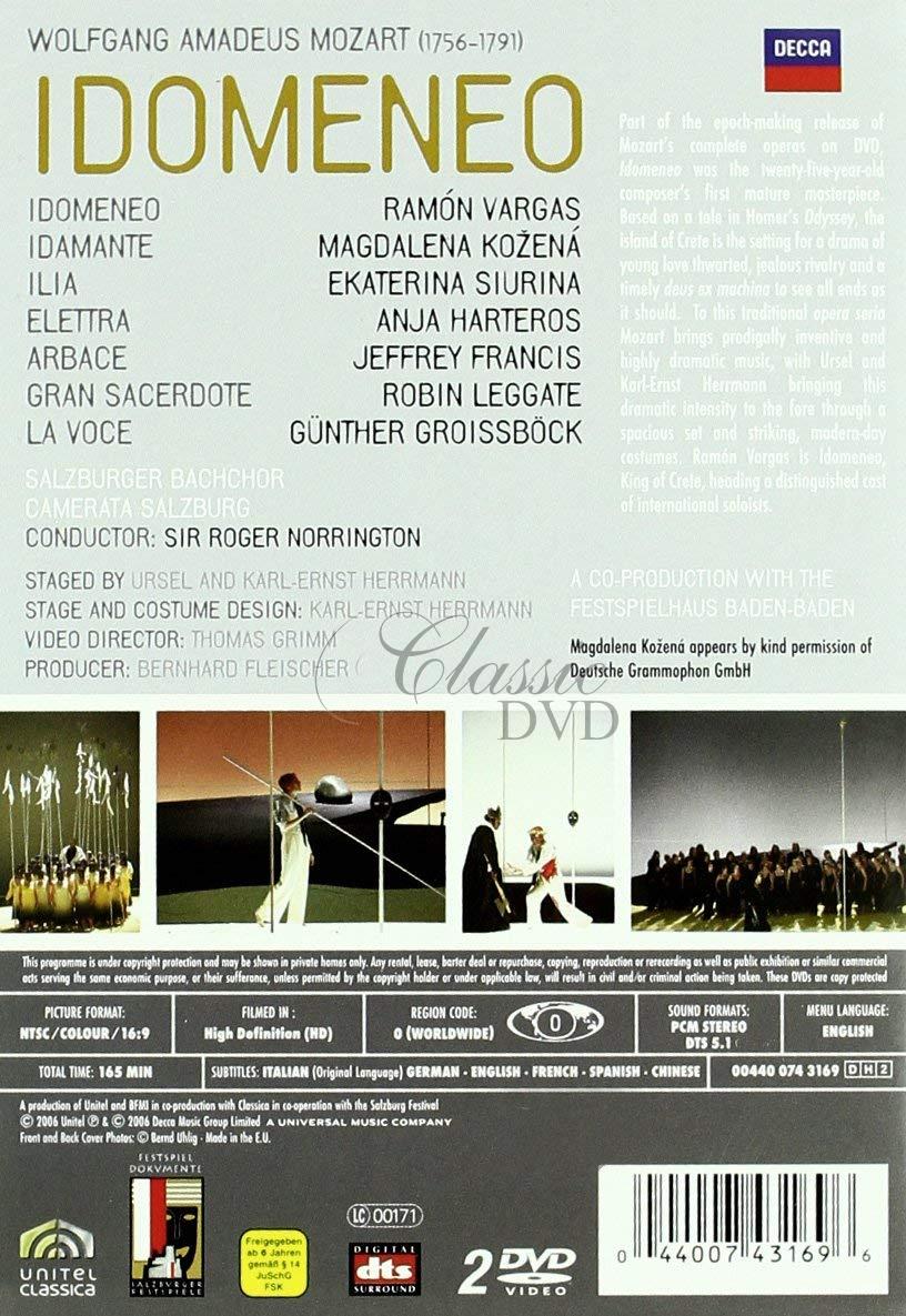 MOZART - Idomeneo. Vargas · Kozená · Siurina (2DVD)