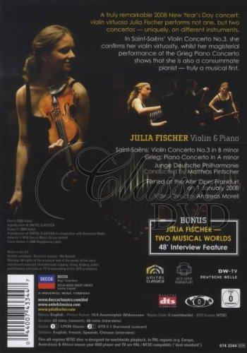 Saint-Saëns Violin Concerto no. 3 in B minor, op. 61 / Grieg Piano Concerto in A minor, op. 16. Fischer Julia (DVD)