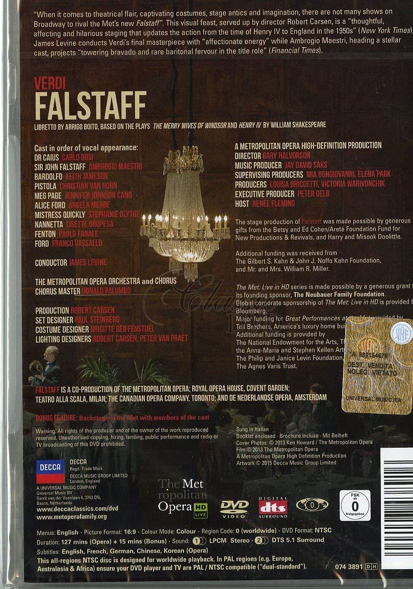 VERDI GIUSEPPE - Falstaff. Metropolitan Opera, James Levine (DVD)