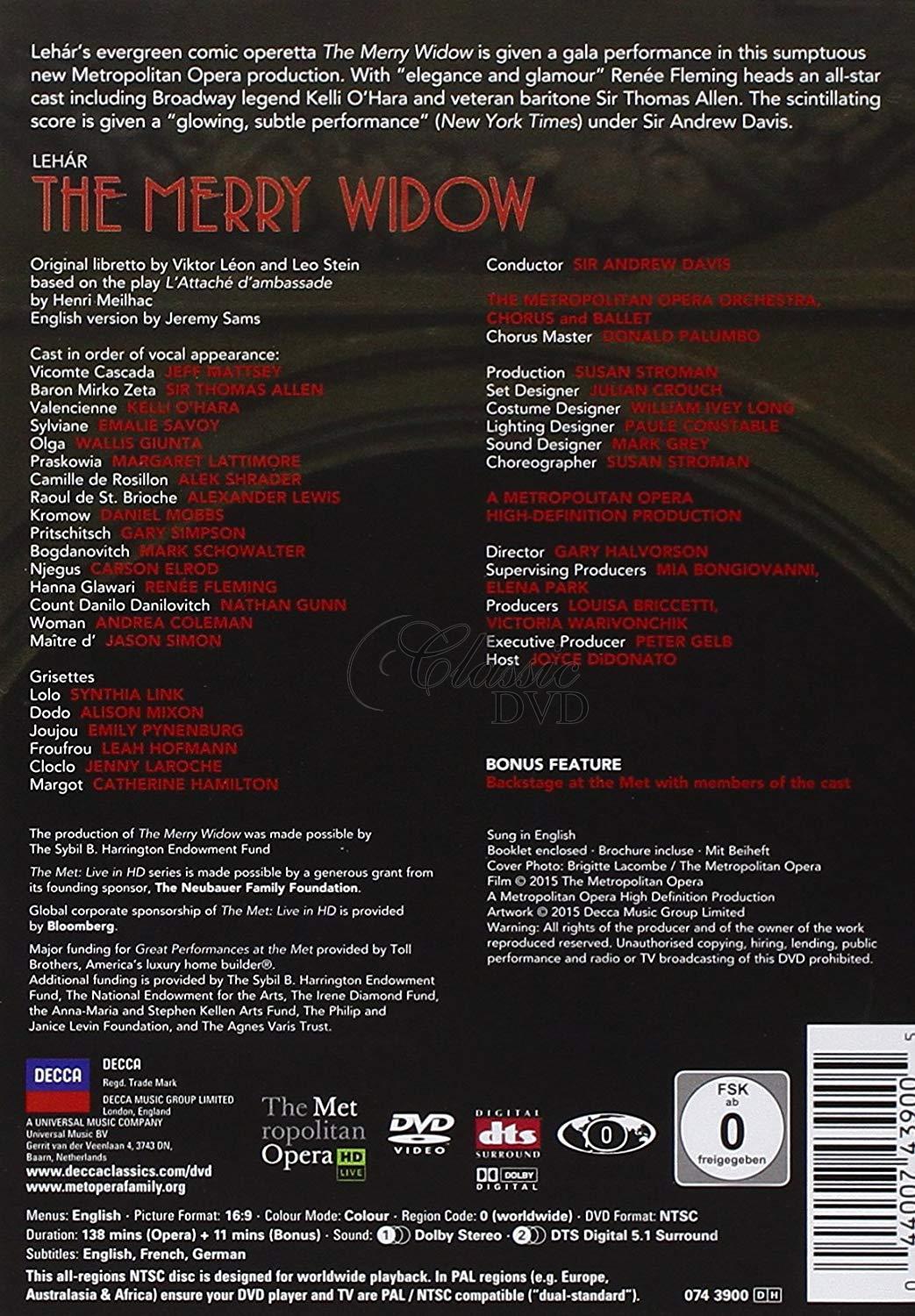 LEHAR FRANZ: Merry Widow - Veselá vdova. Fleming Renee (DVD)