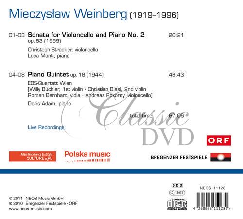 Mieczyslaw Weinberg - Sonata for Violoncello and Piano No. 2 op. 63 (CD)