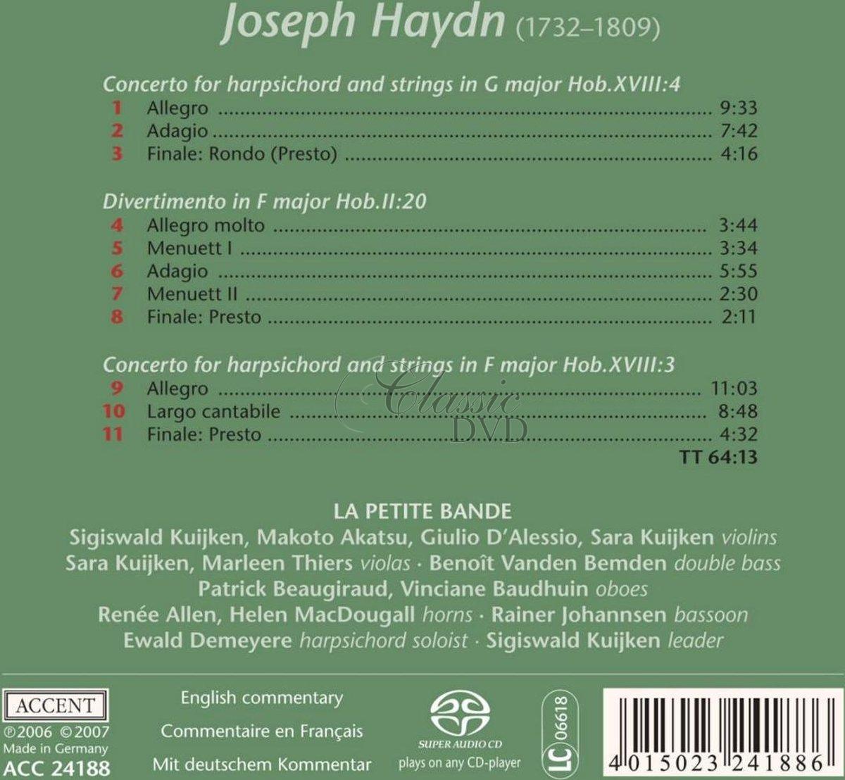 HAYDN,F.J.: Harpsichord concertos; Divertimento (SACD)