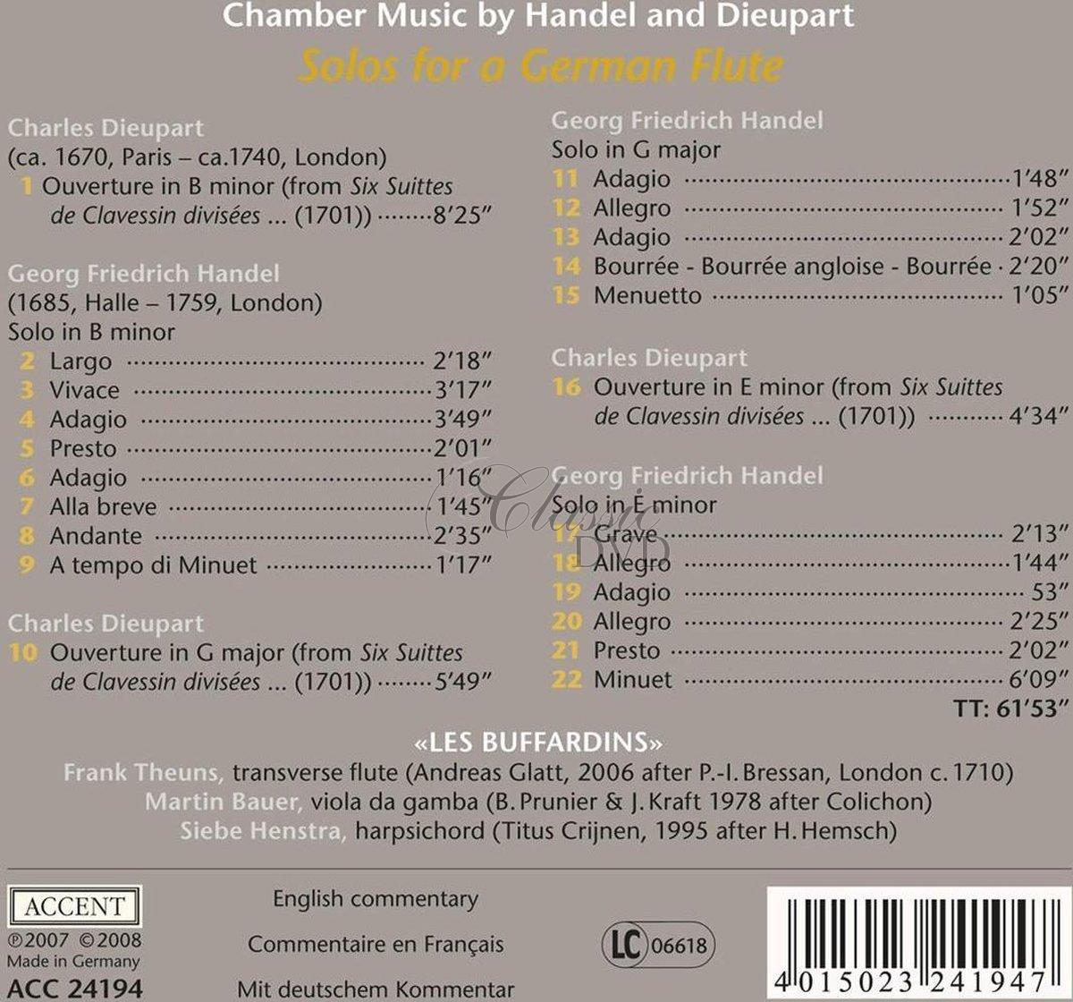 HÄNDEL, DIEUPART Solos for a German Flute (CD)