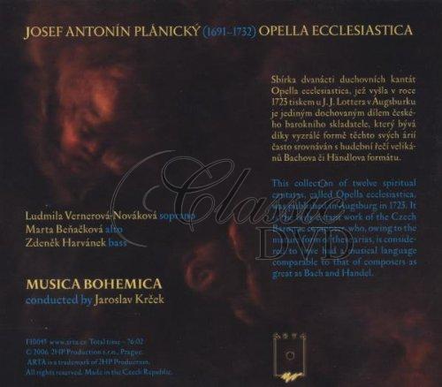 JOSEF ANTONIN PLANICKY Opella Ecclesiastica. Musica Bohemica (CD)