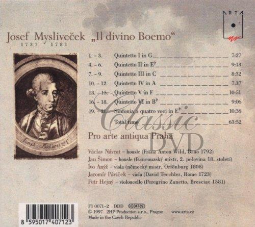 MYSLIVEČEK: String Quintets. Pro Arte Antiqua Praha (CD)