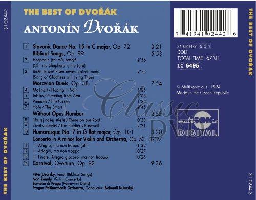 DVORAK: The Best Of - Biblical Songs, Slavonic Dances, Humoresque (CD)