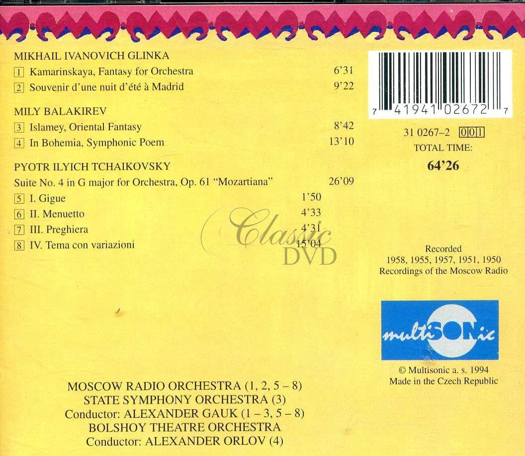 RUSSIAN TREASURE: Glinka. Balakirev. Tchaikovsky - Gauk - Orlov (CD)