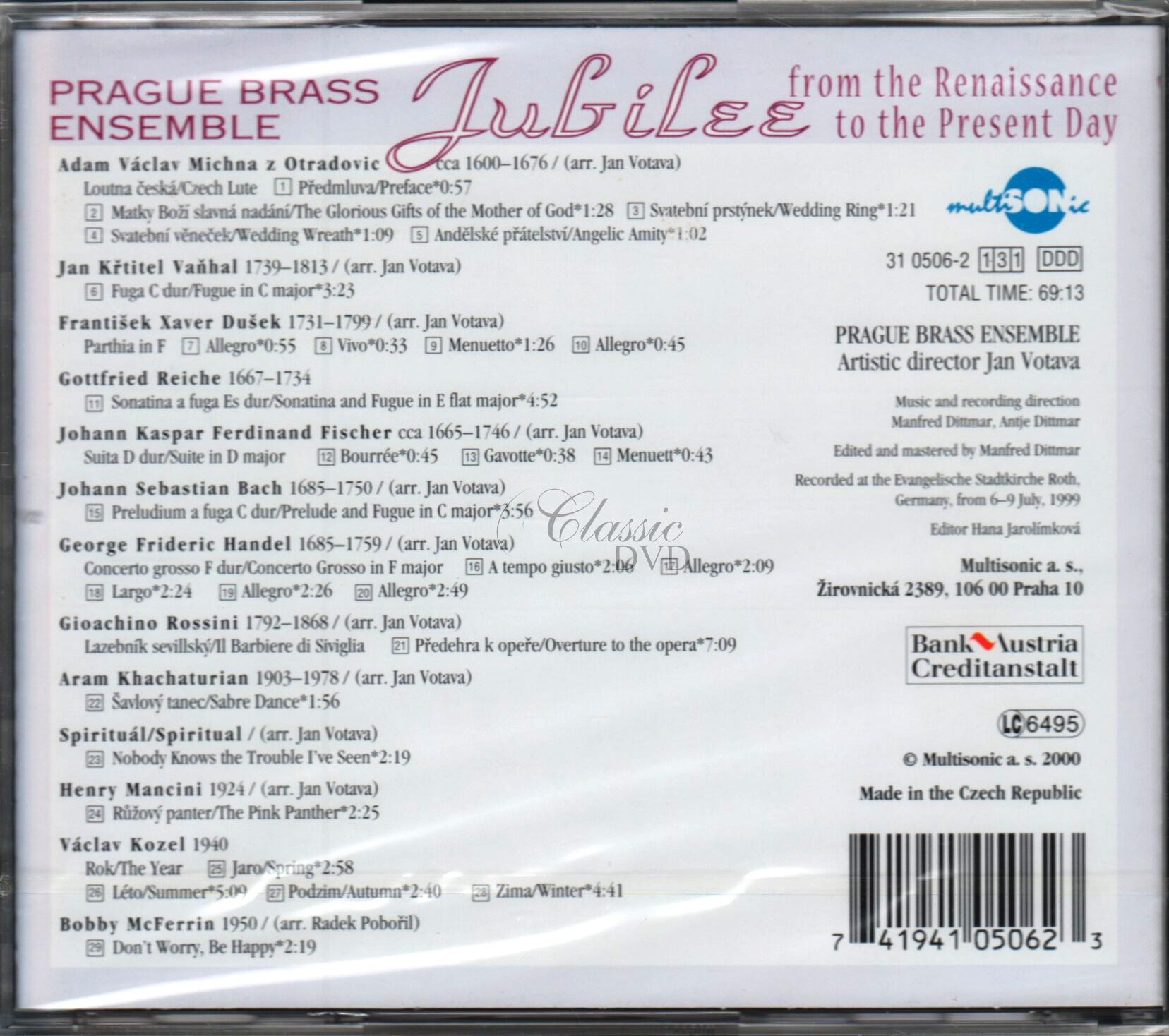 PRAGUE BRASS ENSEMBLE: From The Renaissance To The Present Day (CD)