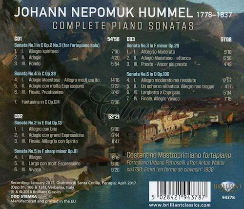 HUMMEL: Complete Piano Sonatas (3CD)