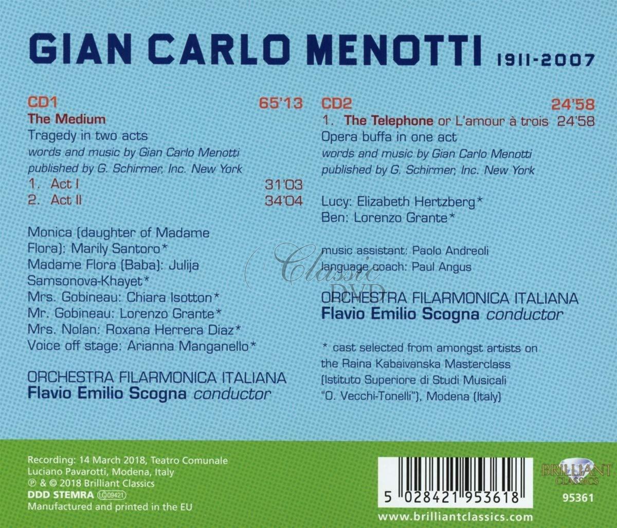 GIAN CARLO MENOTTI The Medium, The Telephone (2CD)