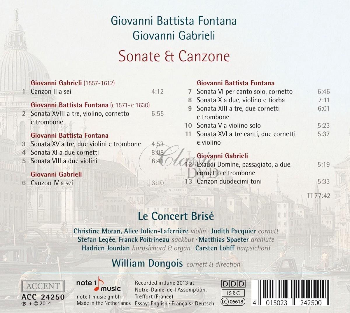 Fontana / Gabrieli: Sonate and Canzone (CD)