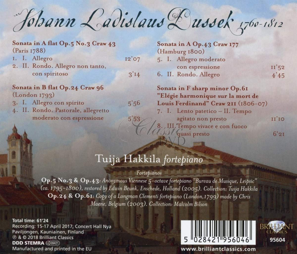 JAN LADISLAV DUSSEK (JAN VÁCLAV DUSÍK)  Sonatas Op.3, Op.24, Op.43 & Op.61, Vol. 4 (CD)