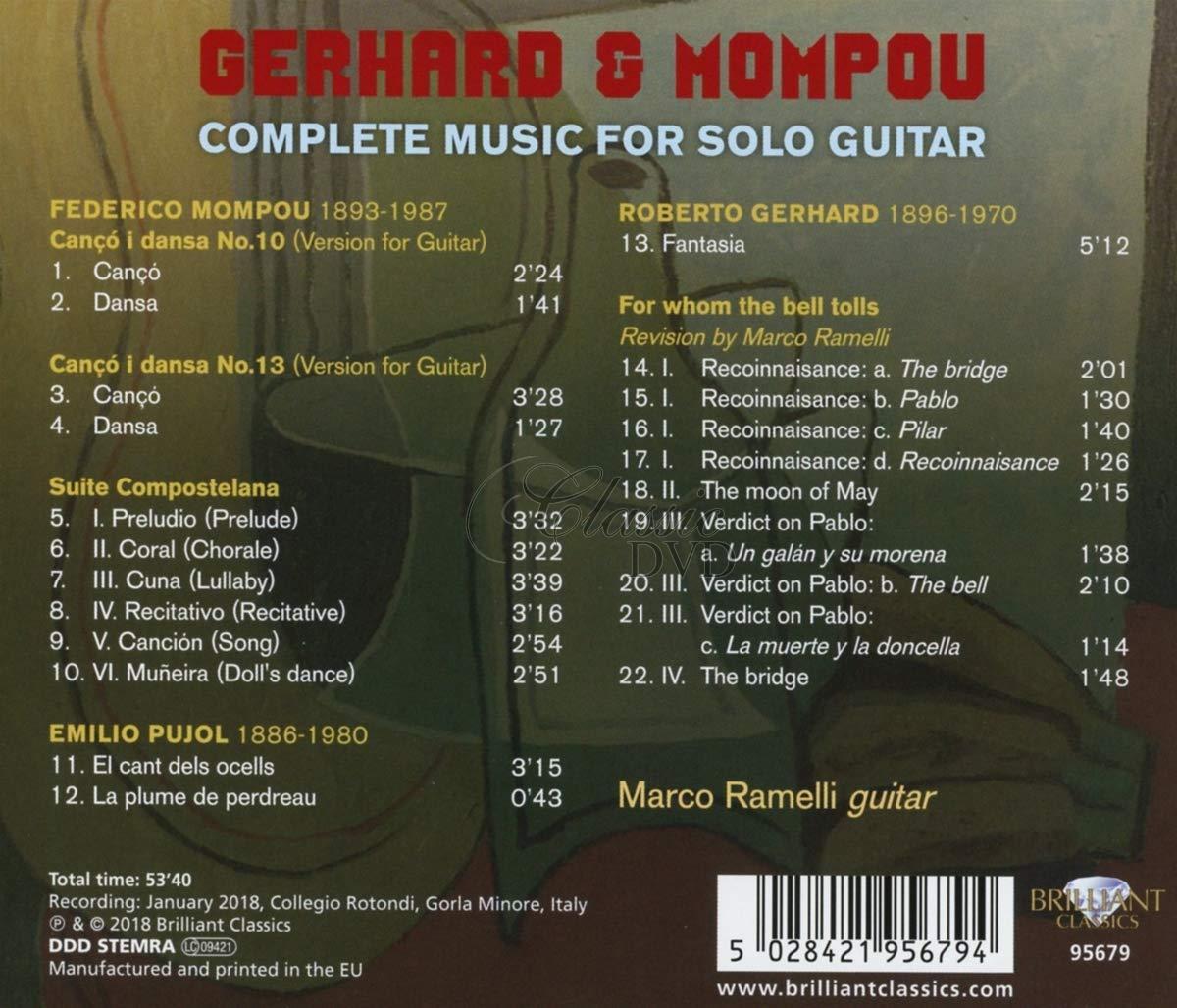 GERHARD & MOMPOU: Complete Music for Solo Guitar (CD)