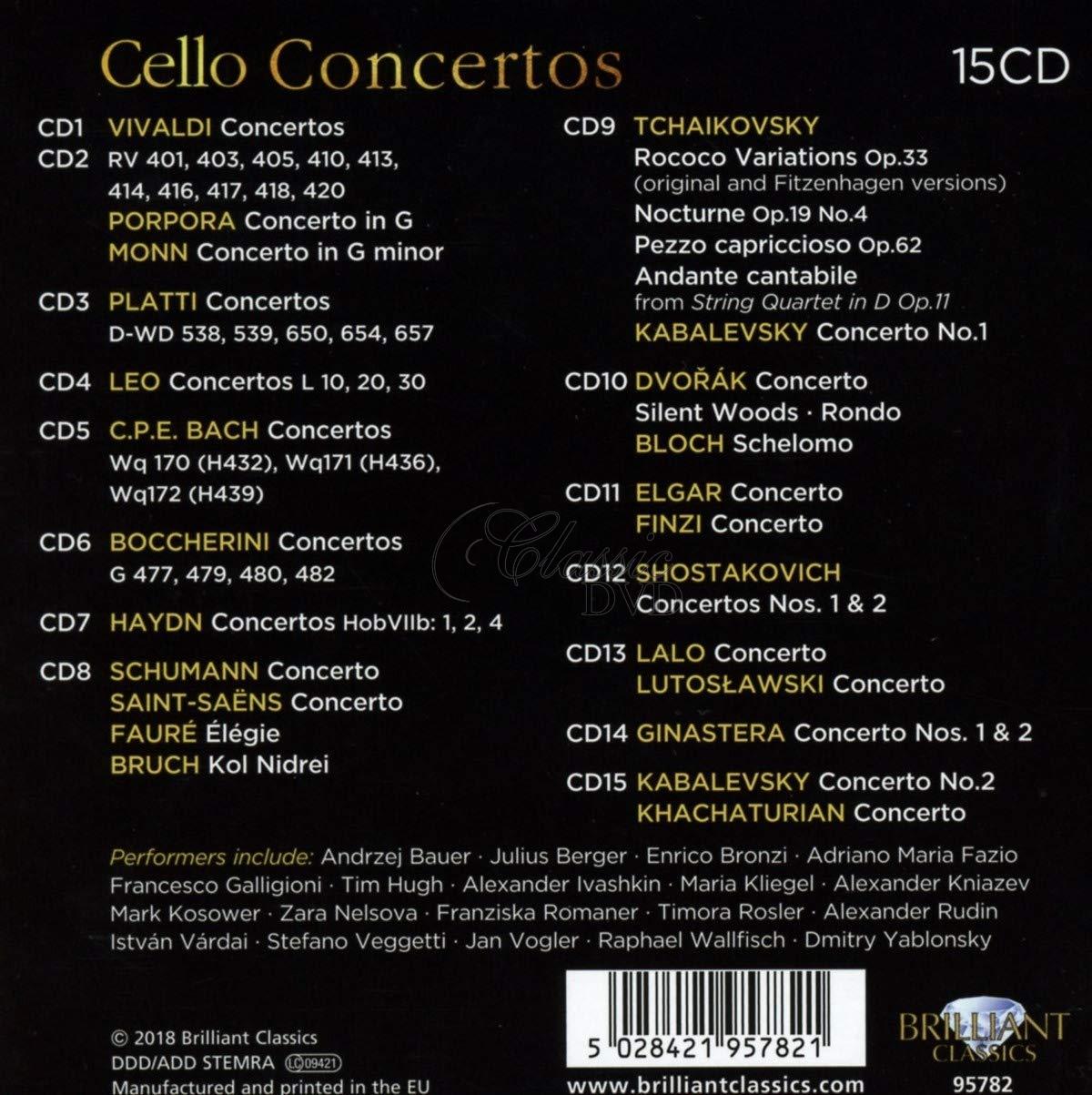 CELLO CONCERTOS (15CD)