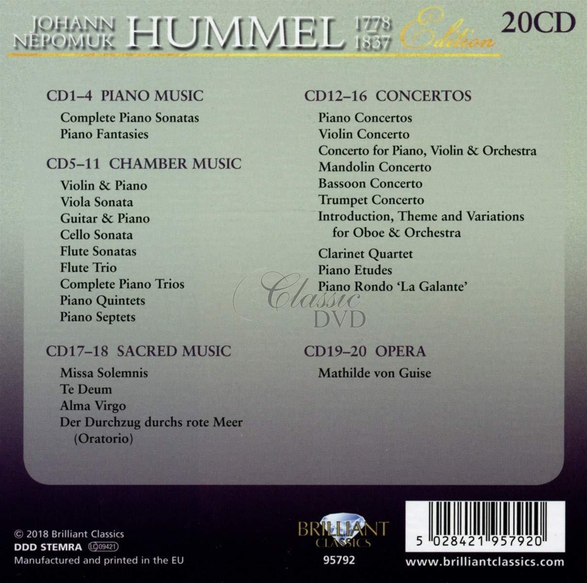 HUMMEL EDITION - SBĚRATELSKÁ EDICE (20CD)