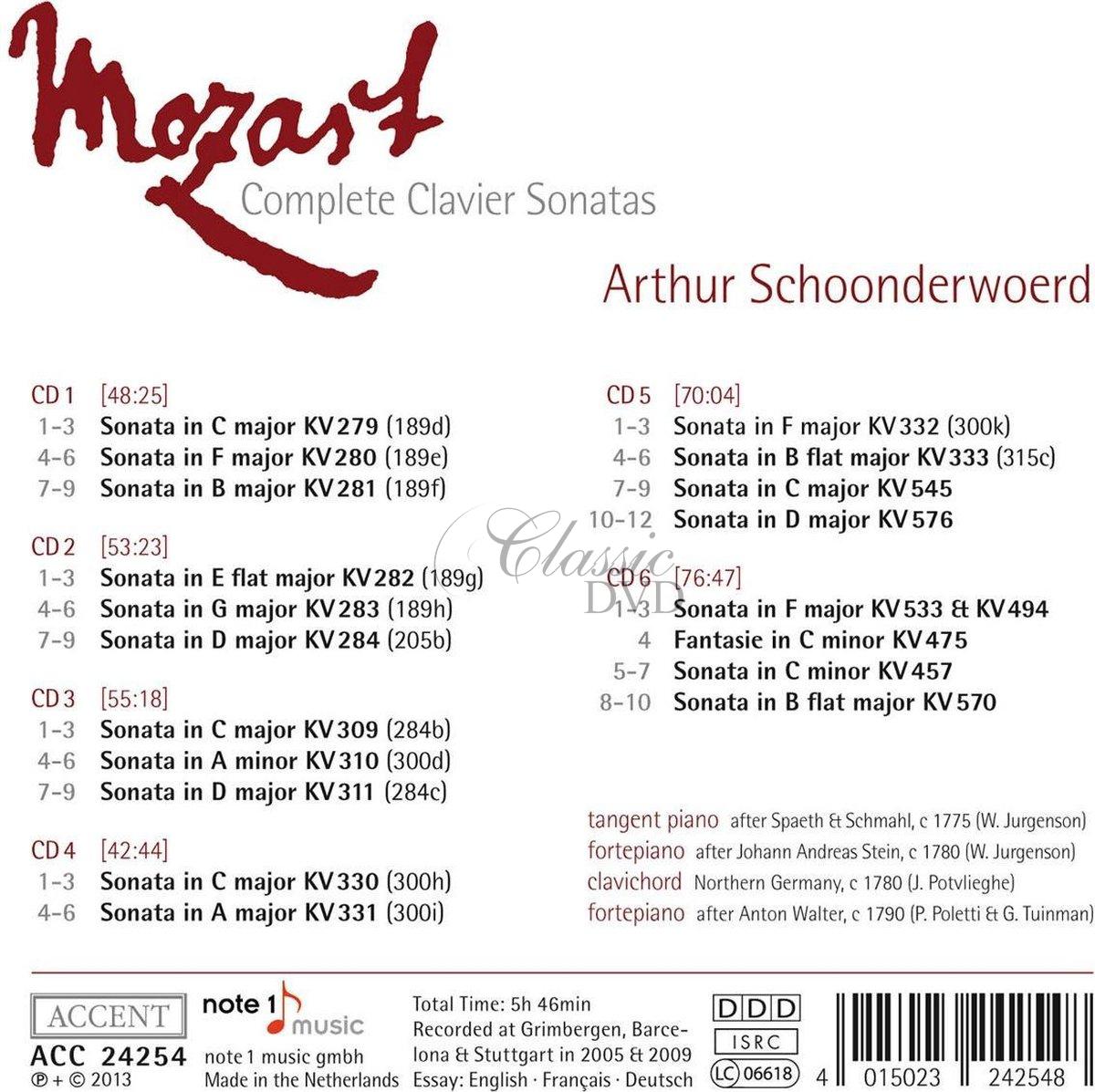 MOZART Complete Piano Sonatas 1-18 (6CD)
