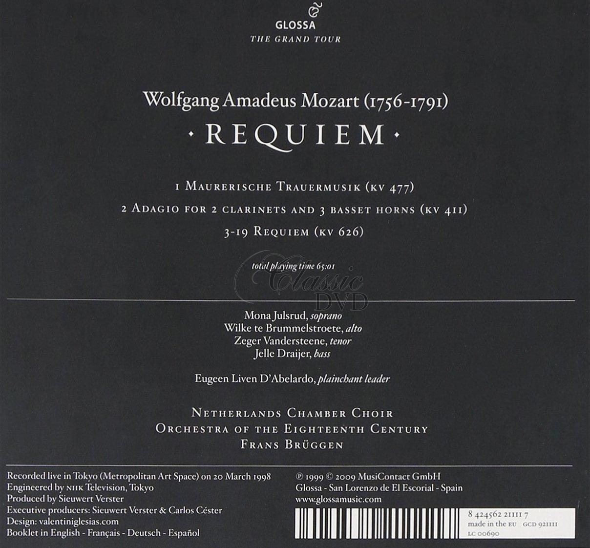 WOLFGANG AMADEUS MOZART Requiem (CD)