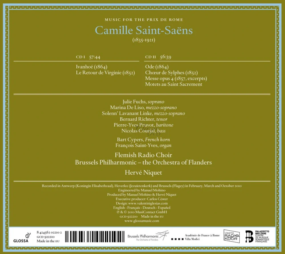 Camille Saint-Saëns - Music for the Prix de Rome (2CD)