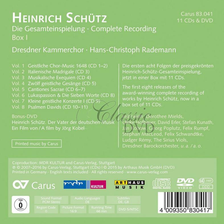 Heinrich Schütz: Die Gesamteinspielung Vol. 1 (11CD+DVD)