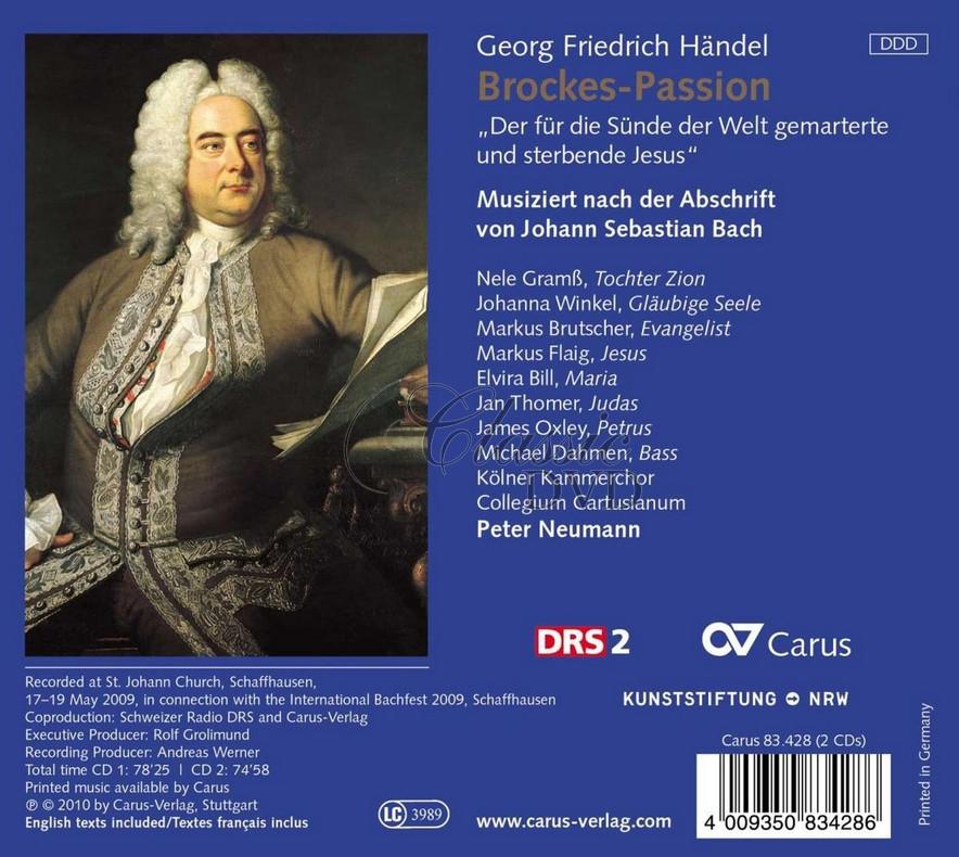 Georg Friedrich Händel - Brockes-Passion HWV 48 (2CD)