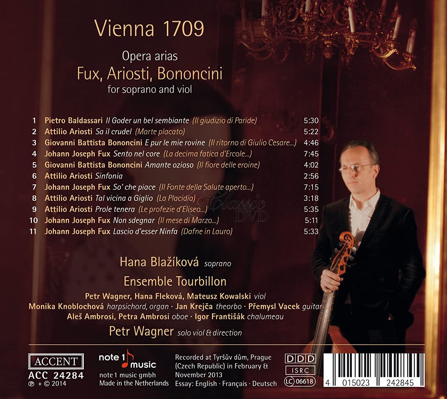 Hana Blažíková - Vienna 1709 Opera Arias For Soprano And Viol. Bononcini / Fux / Ariosti (CD)