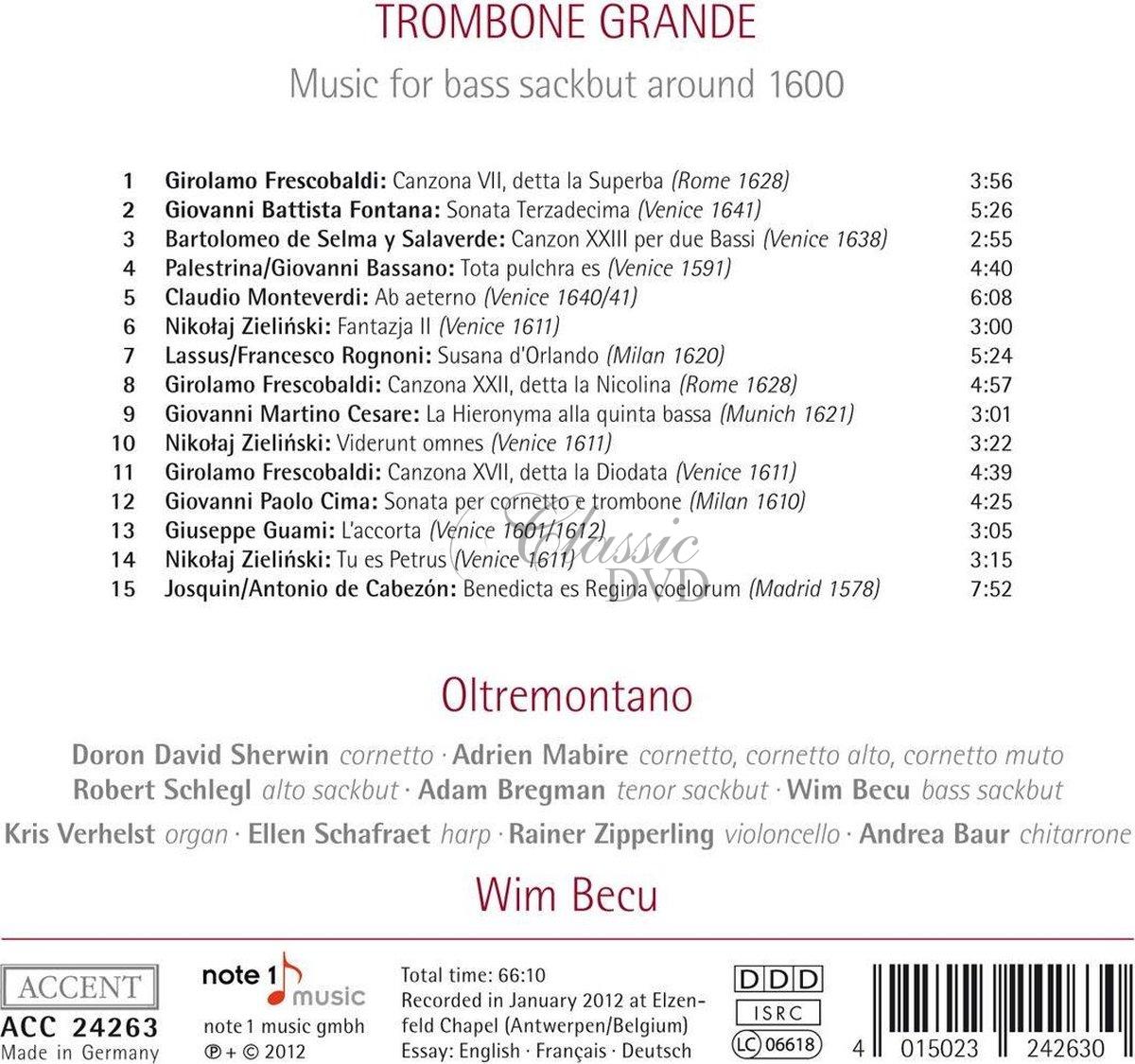 Trombone Grande: Music For Bass Sackbut Around 1600 (CD)