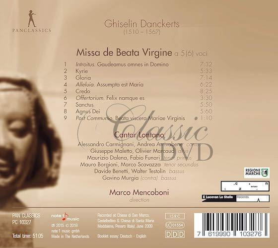 Ghiselin Danckerts - Missa de Beata Virgine (CD)