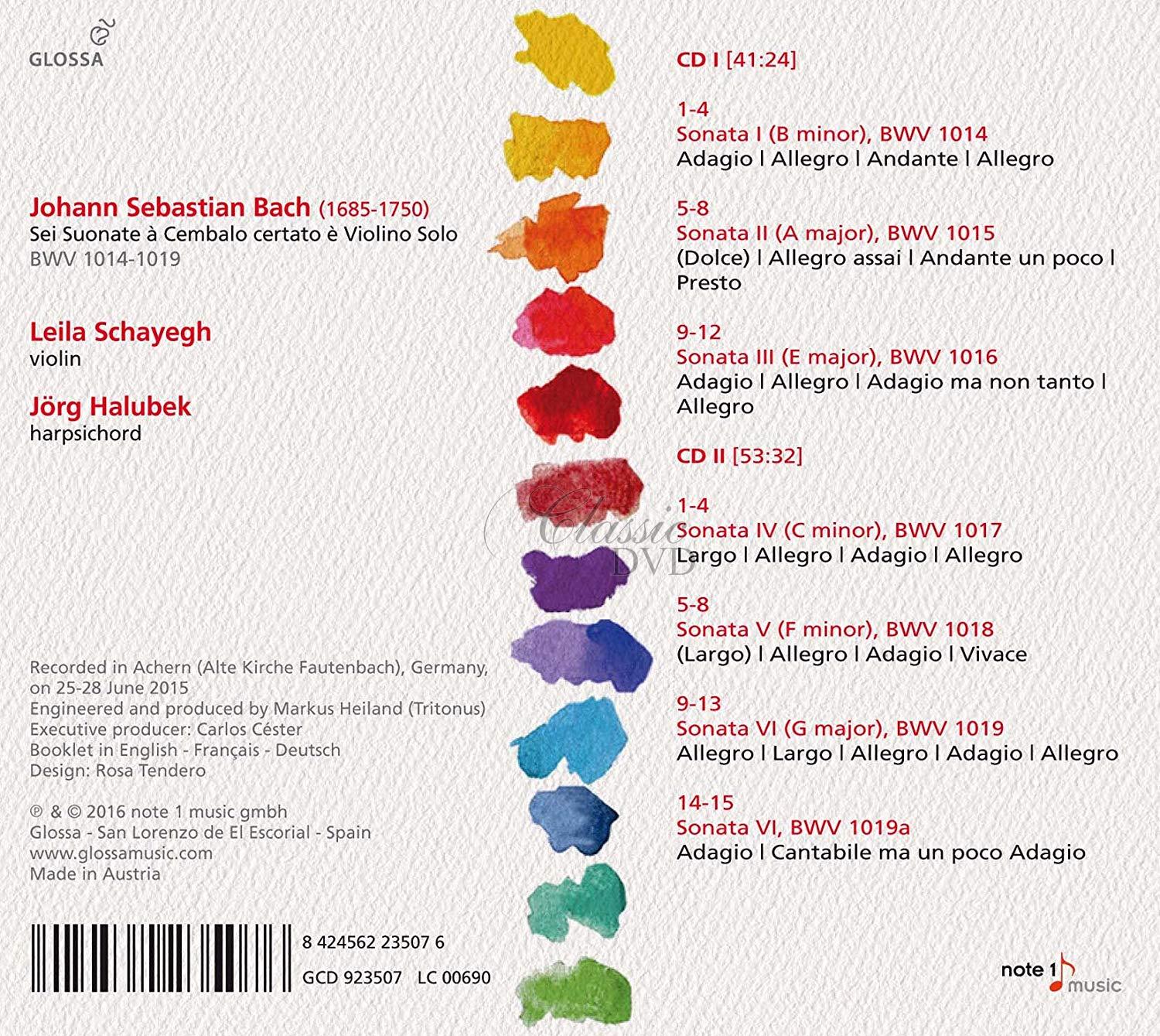 Bach, J S: Sonatas for Violin & Harpsichord Nos. 1-6, BWV1014-1019 (2CD)