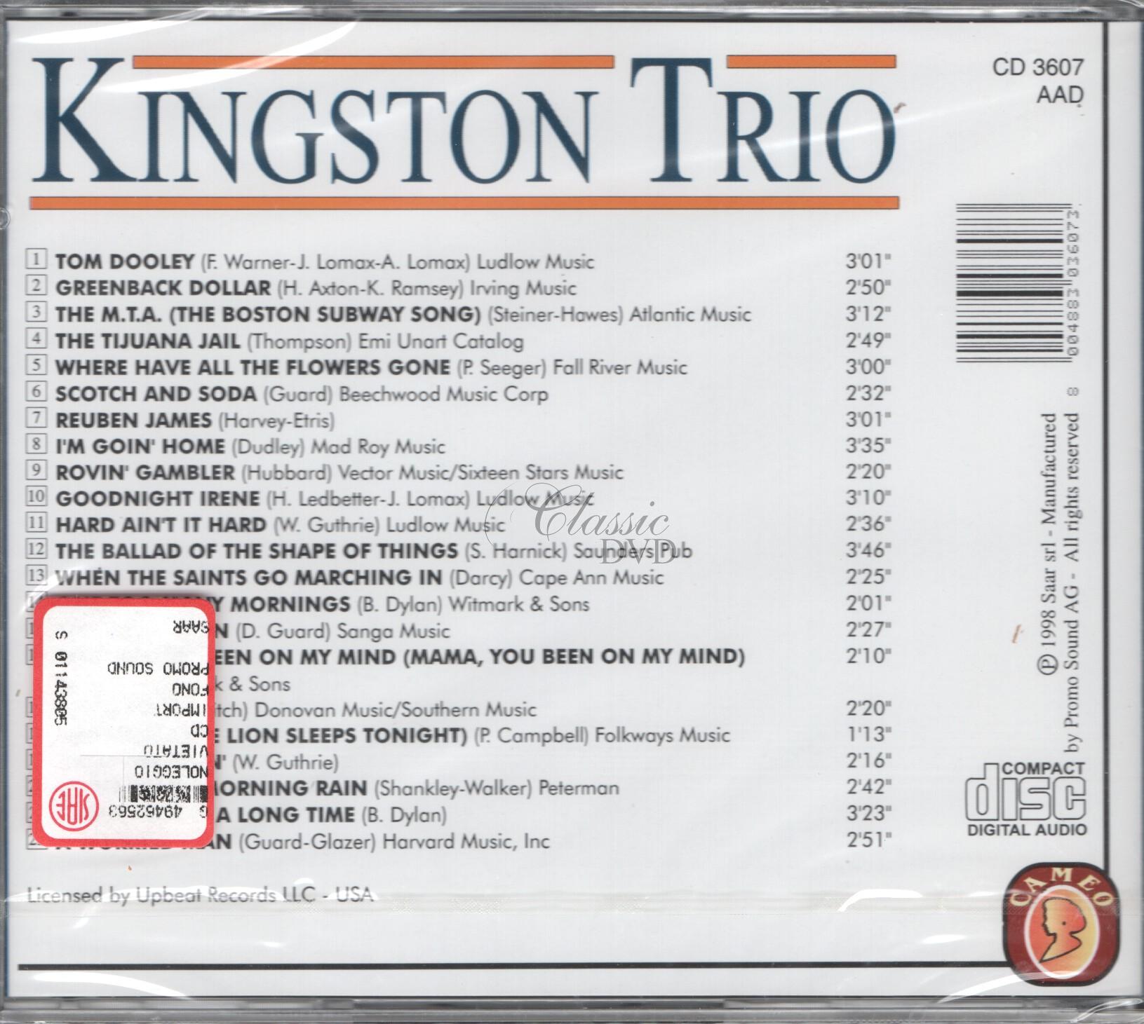 KINGSTON TRIO The Best - Originální nahrávky (CD)