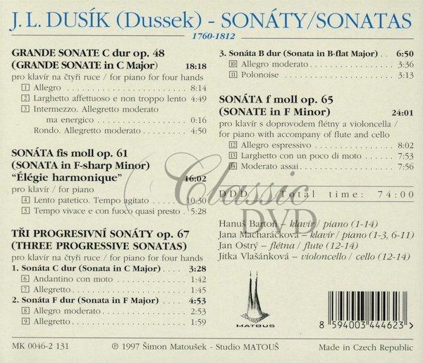 DUSIK: Sonatas - Barton,H. (CD)