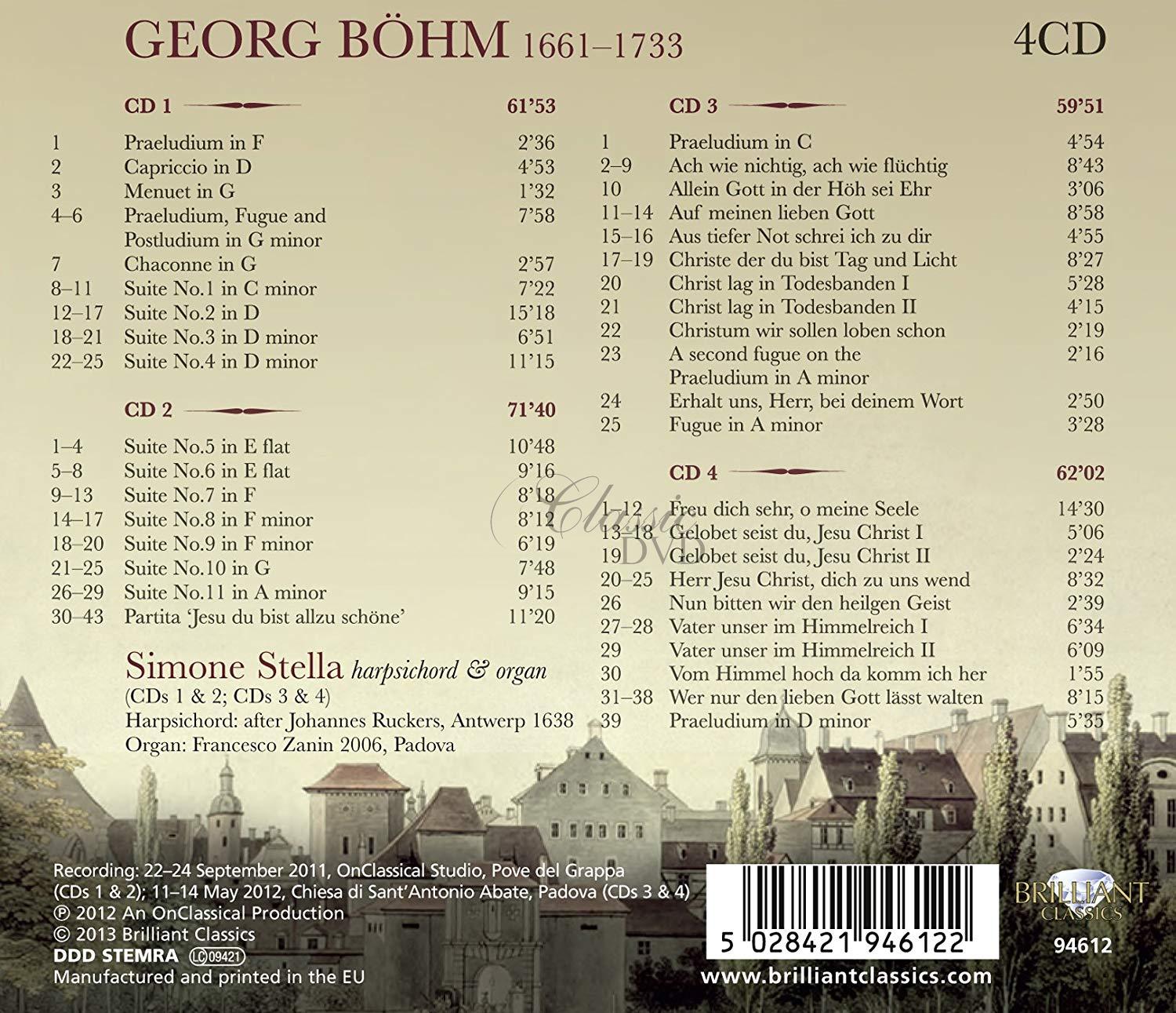 Bohm: Complete Harpsichord & Organ Music (4CD)