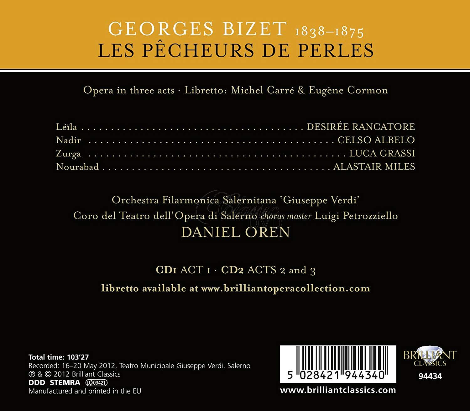 BIZET,G.: Les Pêcheurs de Perles - Lovci perel (2CD)
