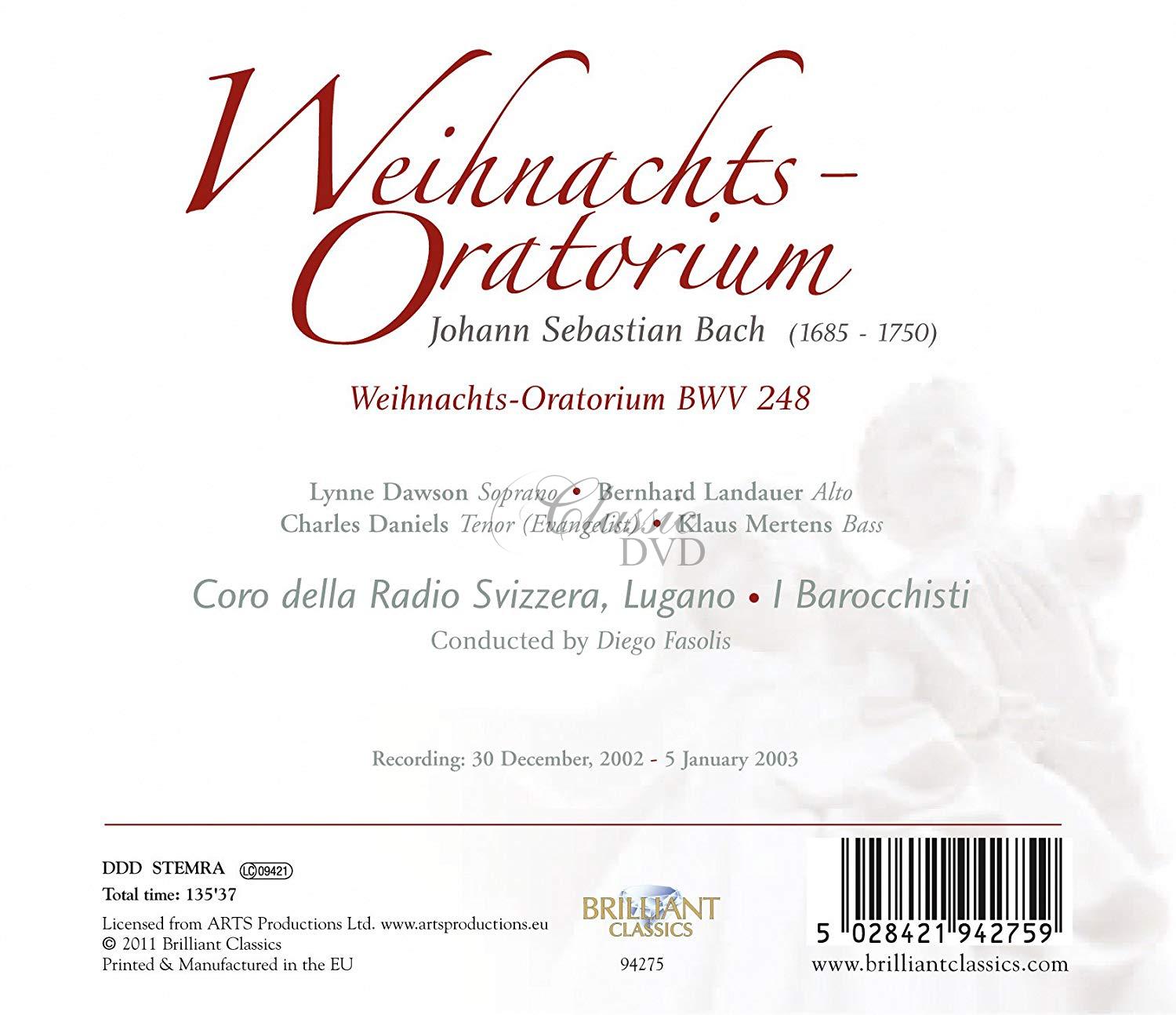 BACH,J.S.: Weihnachtsoratorium - Vánoční oratorium BWV248 (2CD)