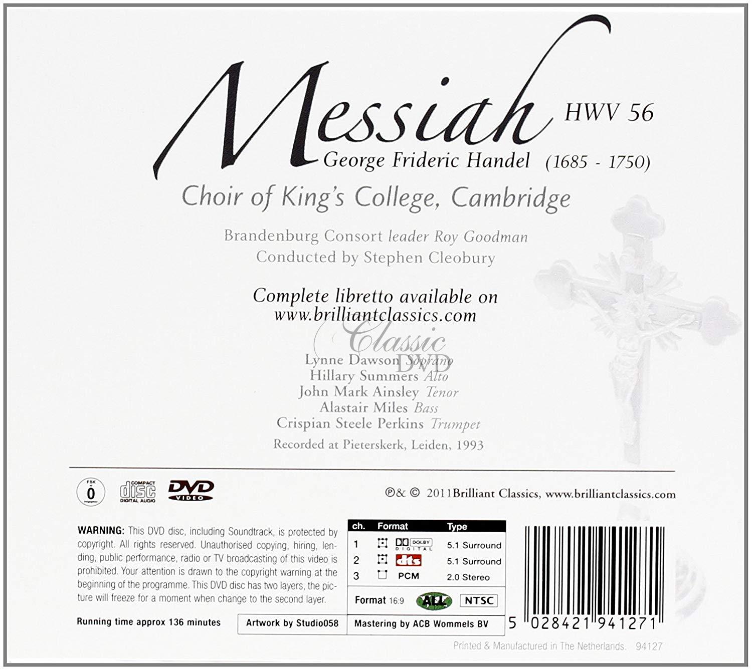 HÄNDEL,G.F.: Messiah - Mesiáš (2CD+DVD)