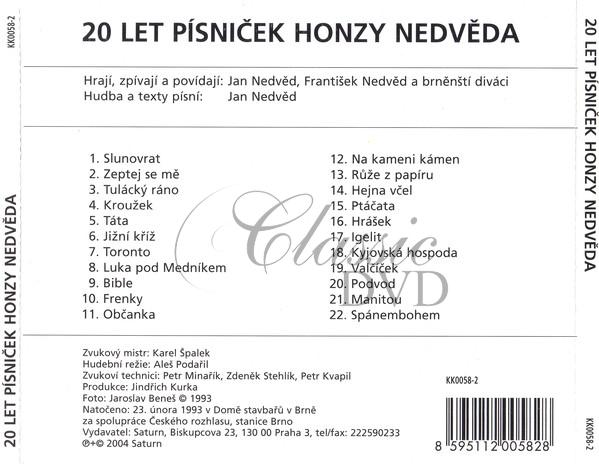 JAN NEDVĚD: 20 LET PÍSNIČEK H. NEDVĚDA (CD)