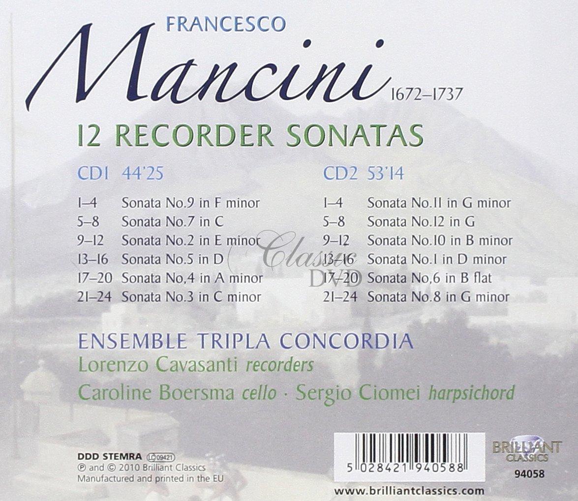 Mancini - Complete Recorder Sonatas (2CD)