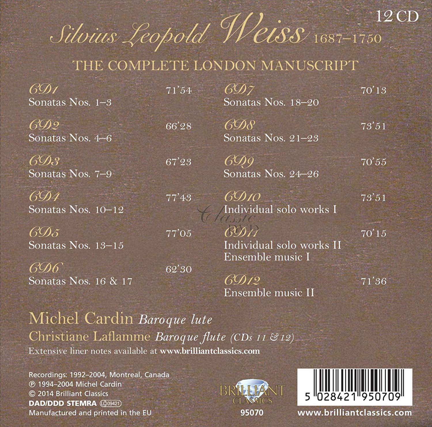 SILVIUS LEOPOLD WEISS The Complete London Manuscript (12CD)