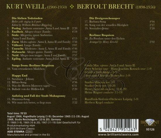Kurt Weill / Bertold Brecht: Die Sieben Todsunden (CD)