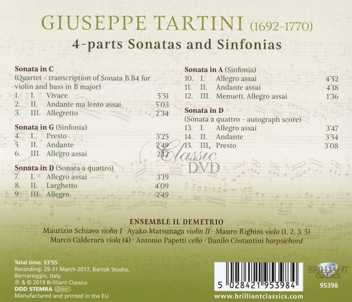 TARTINI: 4-parts Sonatas and Sinfonias (CD)