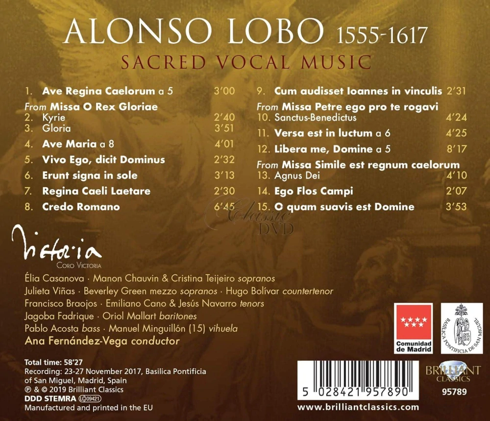 LOBO: Sacred Vocal Music (CD)