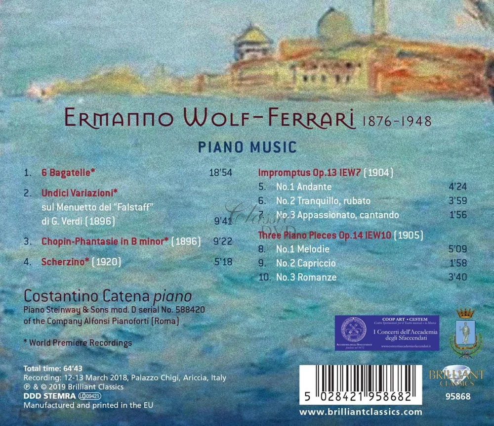 WOLF-FERRARI: Piano Music (CD)